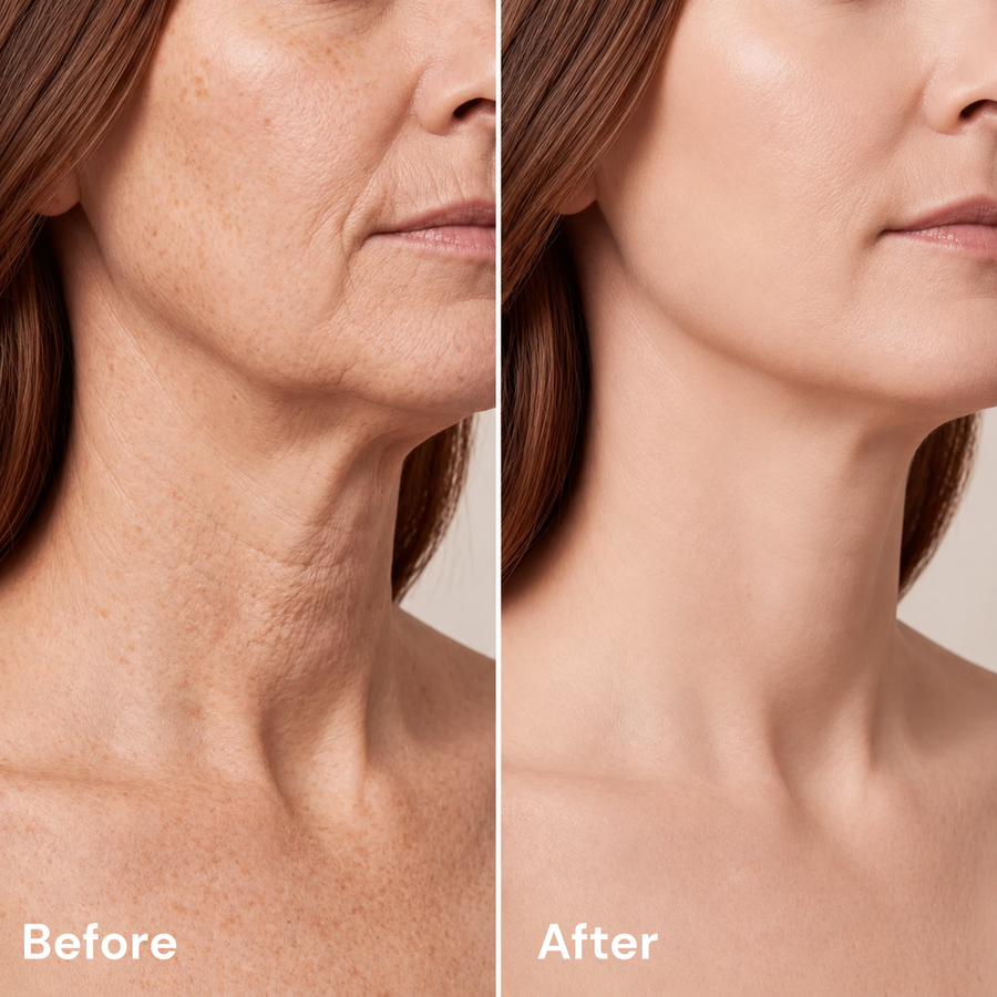 2. Fixes Crepey Neck Skin